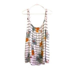 Murices size 4 tank top. Yellow White Black & Flowers